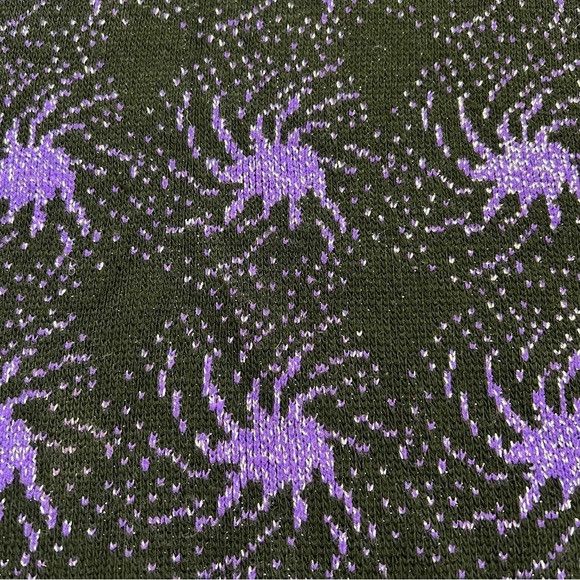 Vintage Funky Whimsygoth Metallic Reversible Grandmacore Sweater SZ L/XL - Picture 13 of 15